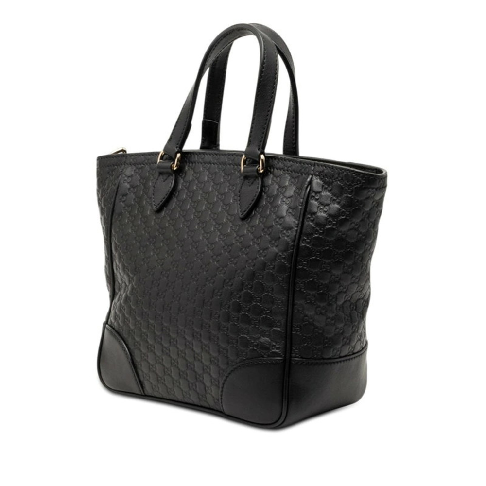 Gucci Leather Bag Microssima 2way Black Shoulder Black